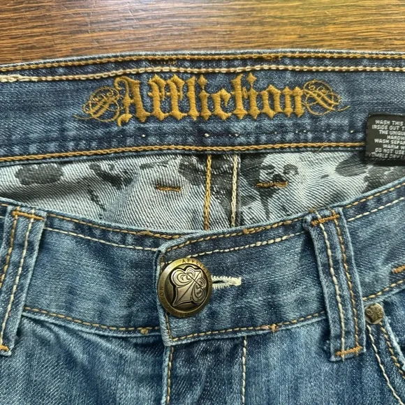 Vintage Men’s AFFLICTION Denim Killers Jeans - Picture 5 of 8